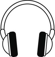 Headphone Silhouette eps 10 vector