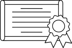 Diploma line icon set. academic qualification certificate line icon. licence document sign for Ui designs. vector