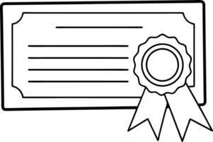Diploma line icon set. academic qualification certificate line icon. licence document sign for Ui designs. vector