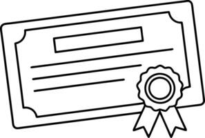 Diploma line icon set. academic qualification certificate line icon. licence document sign for Ui designs. vector