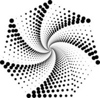 Circle pattern dotted spiral isolated on white background illustration vector