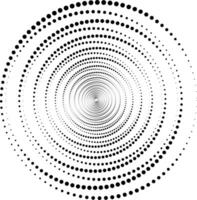 Halftone dotted round pattern isolated on white background illustration vector