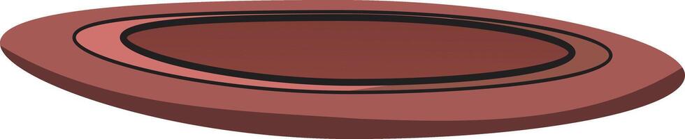Clay plate isolated on white background realistic illustration vector