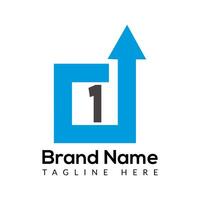 Abstract 1 letter modern initial logo design vector