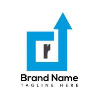 Abstract R letter modern initial lettermarks logo design vector