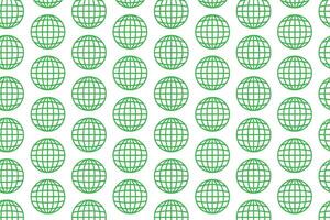 Green globe pattern . Green planet pattern . Globe wallpaper . Globe background . vector