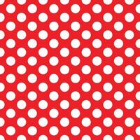 Red and white polka dot pattern . Polka dots white and red background . illustration vector