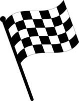 Racing flag icon isolated on white background . Checkered finish flag icon vector