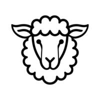 Sheep icon or modern line symbol. line art and icon design with bold outline. Black and white Pixel Perfect minimalistic symbol isolated white background. Silhouette simple thin sign vector