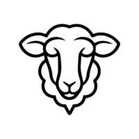 Sheep icon or modern line symbol. line art and icon design with bold outline. Black and white Pixel Perfect minimalistic symbol isolated white background. Silhouette simple thin sign vector