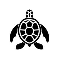 Sea Turtle icon or modern line symbol. line art and icon design with bold outline. Black and white Pixel Perfect minimalistic symbol isolated white background. Silhouette simple thin sign vector
