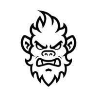 troll icon or modern line symbol. line art and icon design with bold outline. Black and white Pixel Perfect minimalistic symbol isolated white background. Silhouette simple thin sign vector