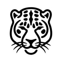 Panther icon or modern line symbol. line art and icon design with bold outline. Black and white Pixel Perfect minimalistic symbol isolated white background. Silhouette simple thin sign vector