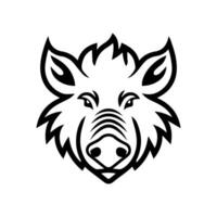 Boar icon or modern line symbol. line art and icon design with bold outline. Black and white Pixel Perfect minimalistic symbol isolated white background. Silhouette simple thin sign vector