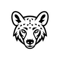 Hyena icon or modern line symbol. line art and icon design with bold outline. Black and white Pixel Perfect minimalistic symbol isolated white background. Silhouette simple thin sign vector