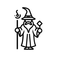 mage icon or modern line symbol. line art and icon design with bold outline. Black and white Pixel Perfect minimalistic symbol isolated white background. Silhouette simple thin sign vector