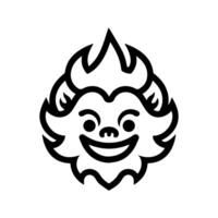 troll icon or modern line symbol. line art and icon design with bold outline. Black and white Pixel Perfect minimalistic symbol isolated white background. Silhouette simple thin sign vector