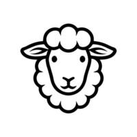 Sheep icon or modern line symbol. line art and icon design with bold outline. Black and white Pixel Perfect minimalistic symbol isolated white background. Silhouette simple thin sign vector