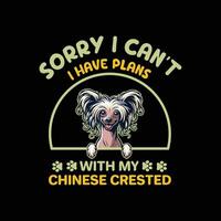 Sorry I Can't I Have Plans With My Rhodesian Ridgeback Dog Typography T-shirt Design vector