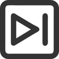 forward black fill icon vector