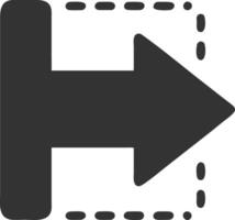 forward black fill icon vector