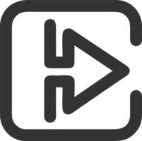 forward black fill icon vector