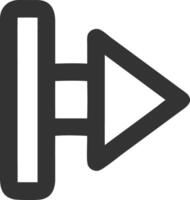 forward black fill icon vector