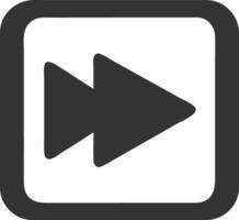 forward black fill icon vector