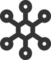 network wired black fill icon vector