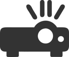 projector black fill icon vector