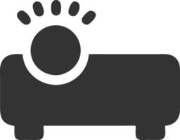 projector black fill icon vector