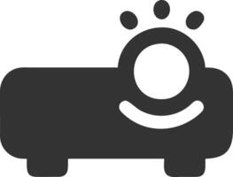 projector black fill icon vector