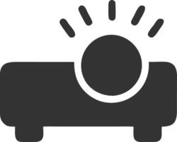 projector black fill icon vector
