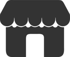 store black fill icon vector