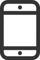 mobile black fill icon vector
