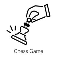 A line style icon of chess game piece vector