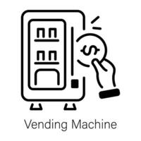 A line style icon of vending machine vector