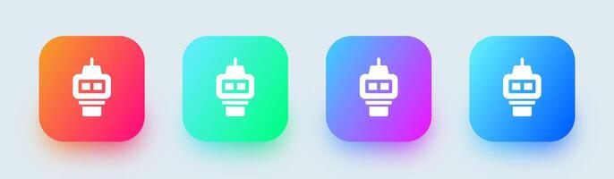 Control solid icon in square gradient colors. Terminal signs illustration. vector