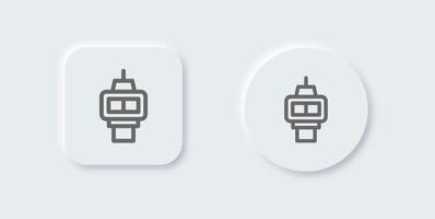 Control line icon in neomorphic design style. Terminal signs illustration. vector