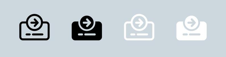 Login icon set in black and white. Sign in symbol illustration. vector