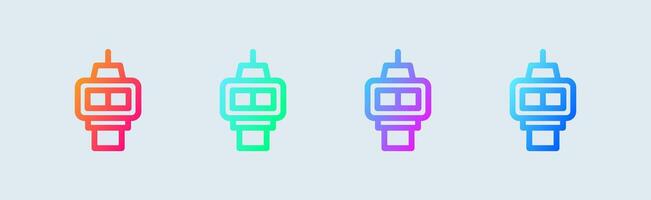 Control line icon in gradient colors. Terminal signs illustration. vector
