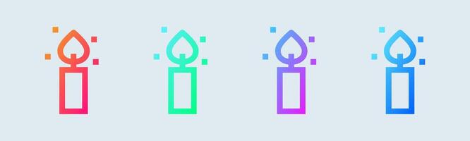 Ambient line icon in gradient colors. Relaxation signs illustration. vector