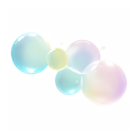 Soap foam bubbles isolated on transparent background png
