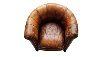 Leather Armchair on the transparent background, Format png