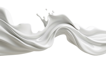 Abstract white liquid splash, wave, flow, dynamic, movement. png
