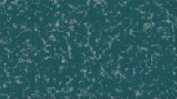 High technology digital motion graphic background animation, square elements and flickering dots on green background video