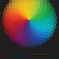 Chromatic color flower, rainbow flower abstract design vector