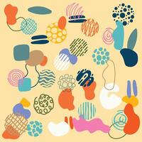 Asymmetrical dynamic elements of different kinds vector