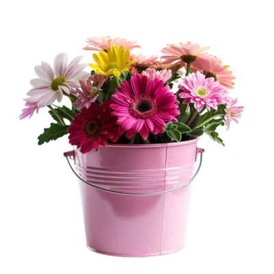 Flower Bucket PNGs for Free Download