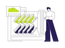 Assembling a sneaker with the sole abstract concept illustration. vector